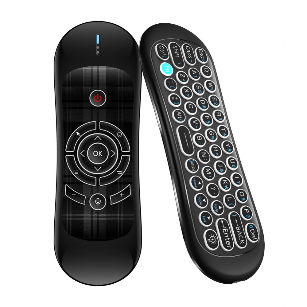 OEM R2,Wireless remote control Air mouse, USB 2.4GHz, Microphone, IR learning, Black - 13043