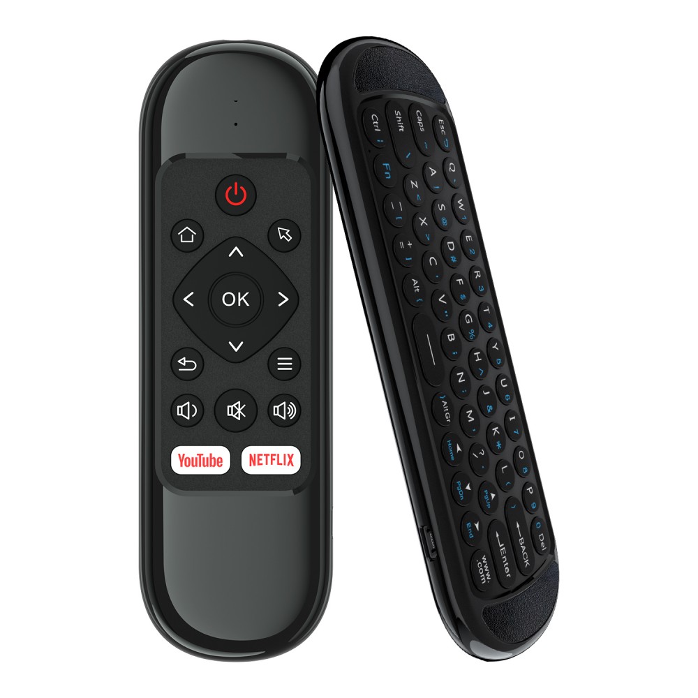 OEM H6,Wireless remote control Air mouse, USB 2.4GHz, Microphone, IR learning, Black - 13045