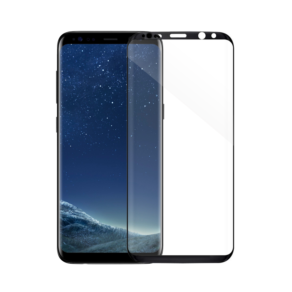 Mocoson Nano Flexible,Tempered glass Full 5D, For Samsung Galaxy S8, 0.3mm, Black - 52537