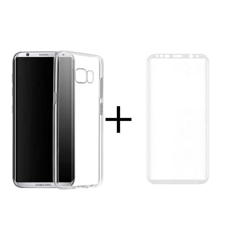 Remax Crystal 3D Glass protector + Case, for Samsung Galaxy S8, White - 52302
