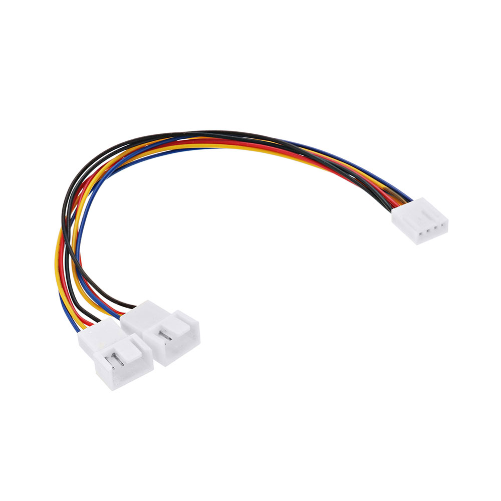 OEM Cable Y-Splitter, For fan, 4PIN to 2x4PIN, 0.3m, Multicolor - 18320