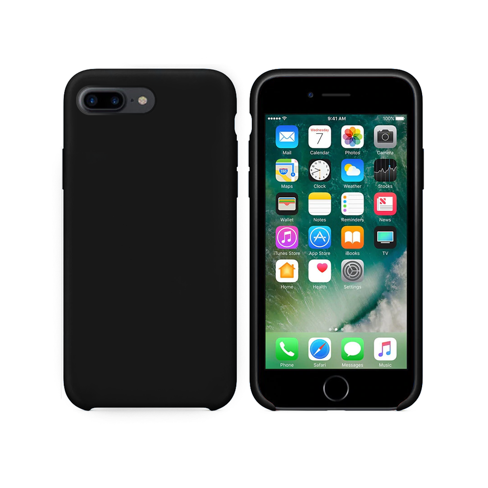 OEM Silicone case For Apple iPhone 7/8 Plus, Soft touch, Black - 51665