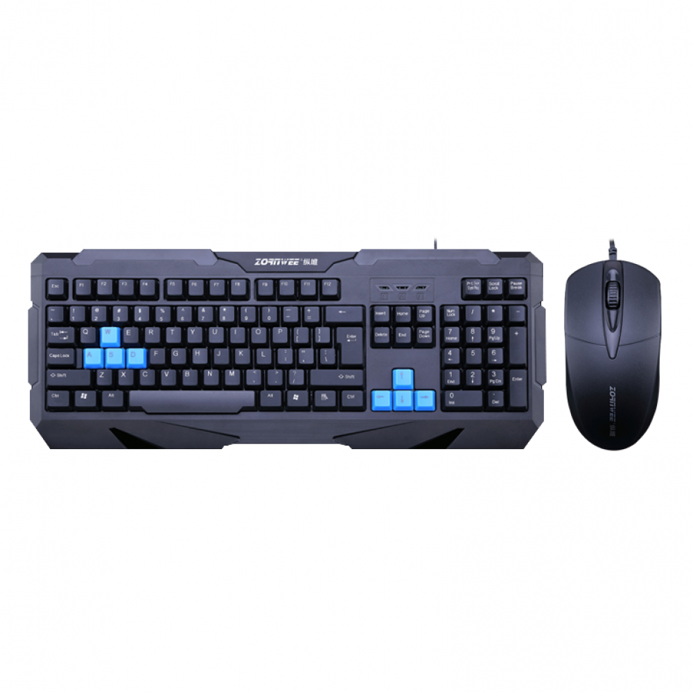 ZornWee Resident Evil Gaming combo mouse and keyboard, Black - 6076