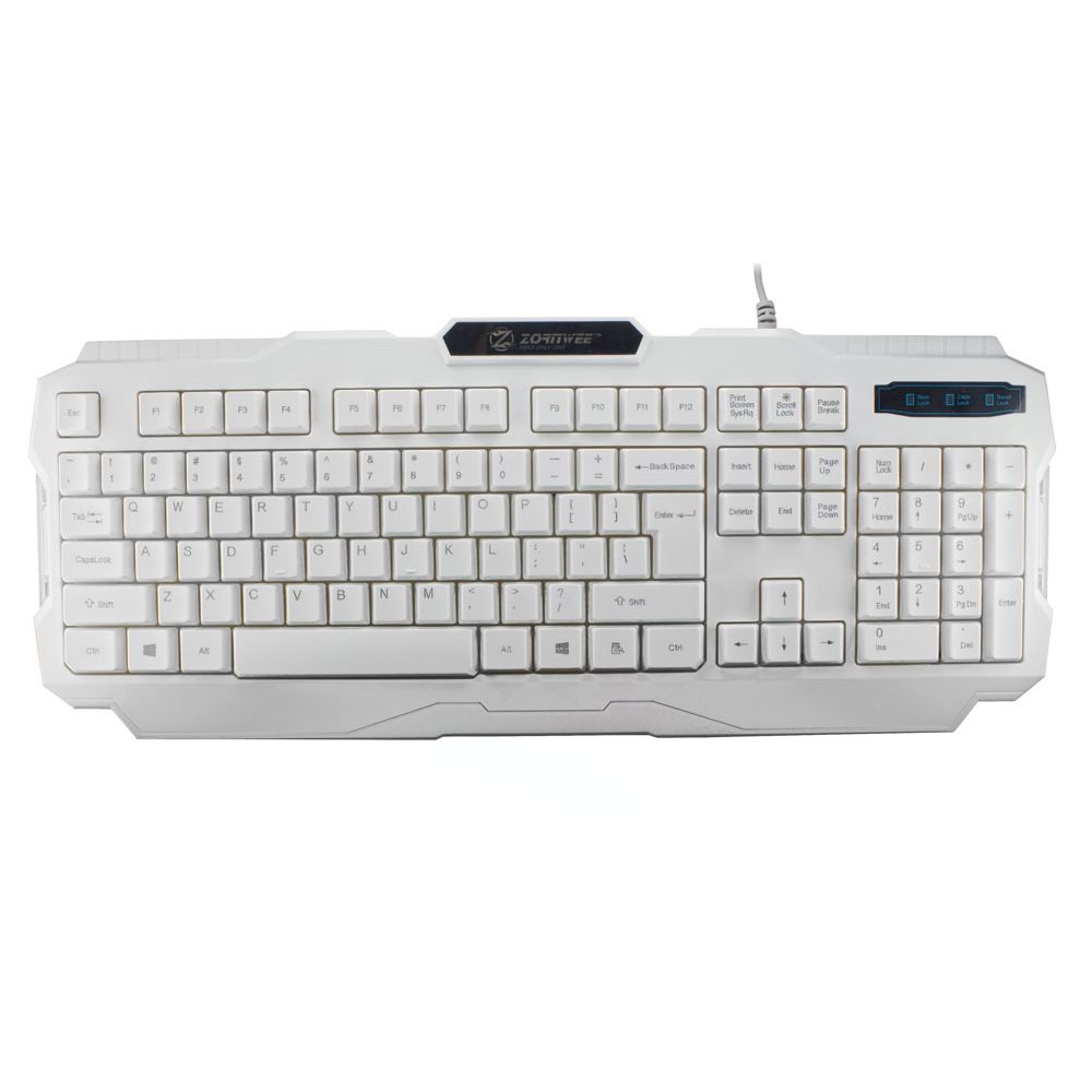 ZornWee, V01 Gaming keyboard, White - 6051 