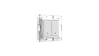 Shelly Wall Switch 2 - White White Wall Switch for Smart Relays