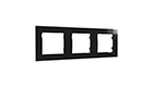 Shelly Wall Frame 3 - Black Black Wall Switch for Smart Relays